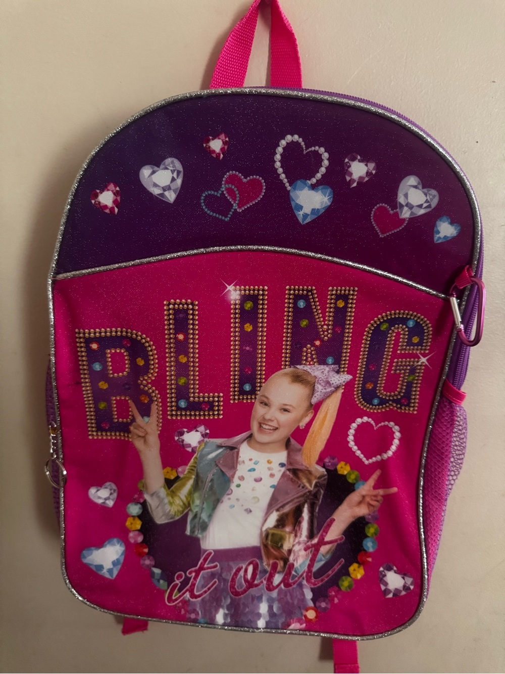JoJo Siwa Pink Purple 'Bling It Out' Kids Backpack